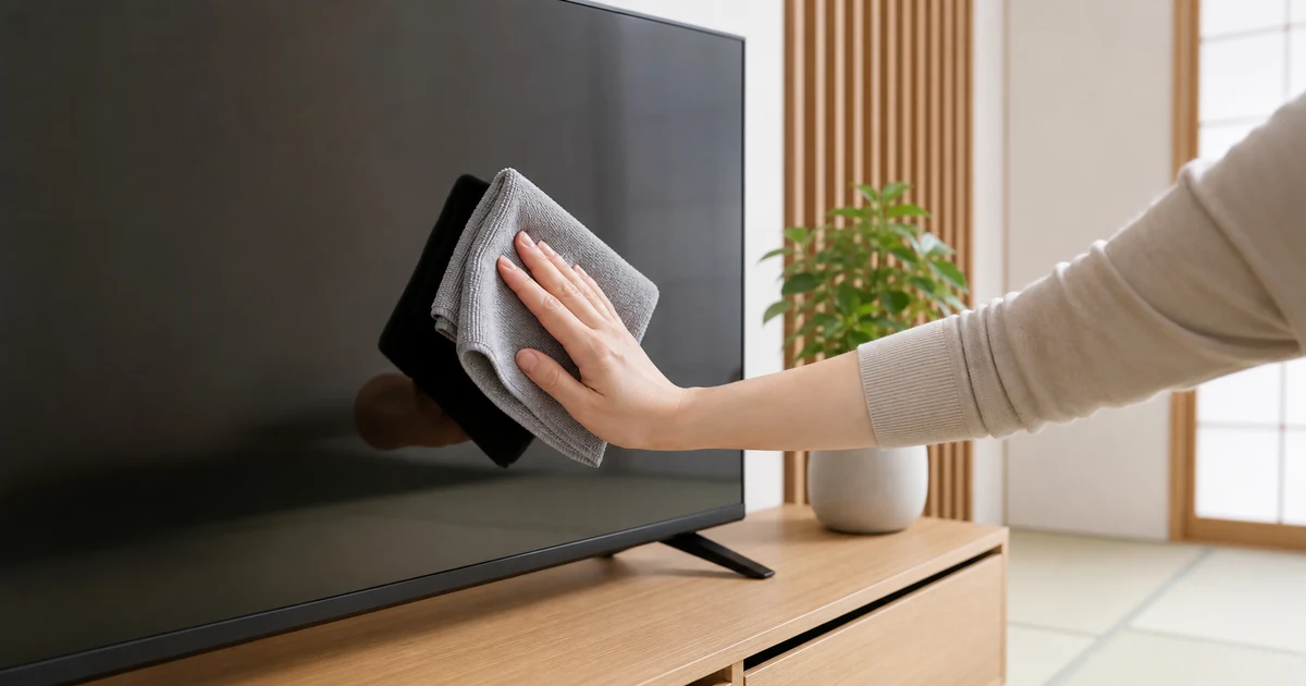 テレビの手垢を安全に拭く手順