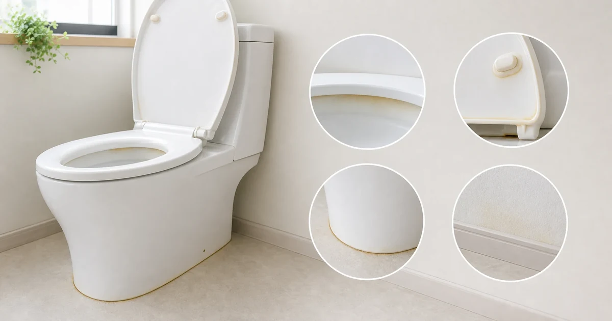 トイレの黄ばみが残る場所の違い